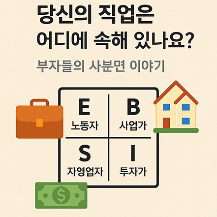 Read more about the article 당신의 직업은 어디에 속해 있나요? 부자들의 사분면 이야기